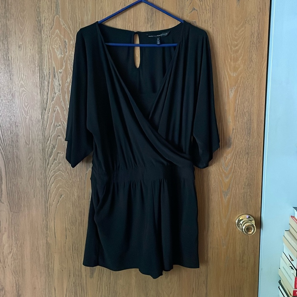 White House Black Market Flutter Sleeve Romper